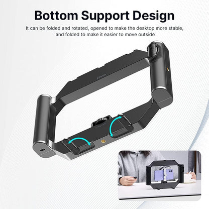 Smartphone Video Rig mit Licht, Stabilisator, Fernbedienung 2500K-9000K