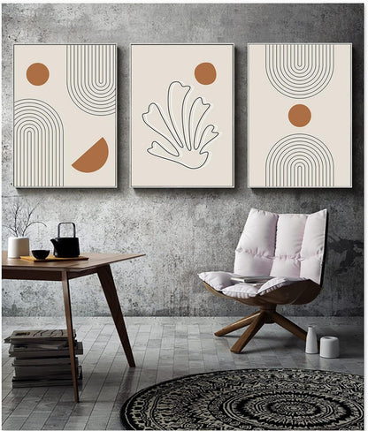 Leinwand Bilder Set Moderne Abstrakt Kunstposter Wohnzimmer 3-teilig