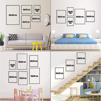 Islamische Kalligraphie Leinwandbilder Grau 3er Set 60x90cm