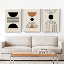 Moderne Leinwandbilder Set Wohnzimmer Schlafzimmer Geometrie