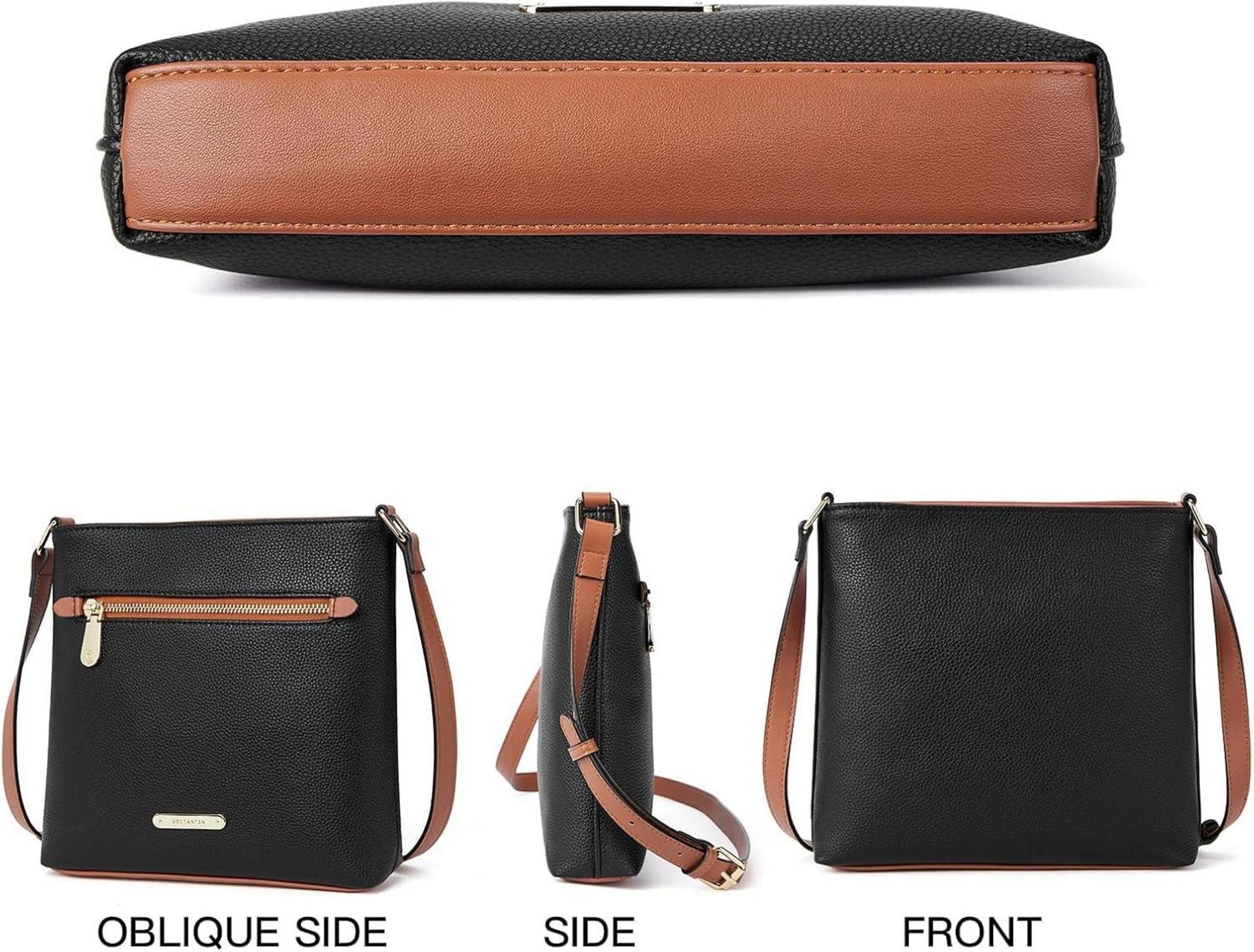 Damen Umhängetasche Mittelgroß PU Leder Crossbody Schultertasche