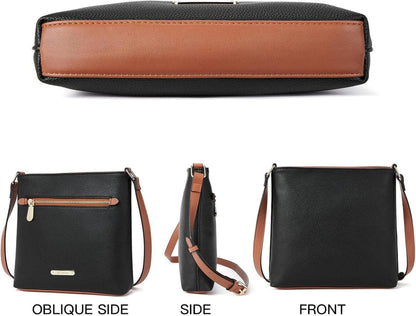 Damen Umhängetasche Mittelgroß PU Leder Crossbody Schultertasche