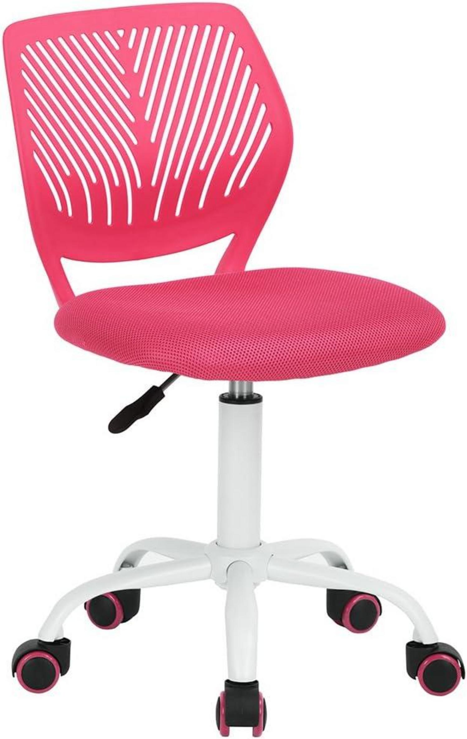 Ergonomischer Stoffsitz Schreibtischstuhl Rosa, verstellbar
