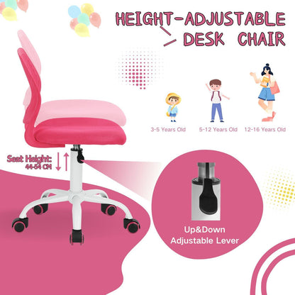 Bürostuhl Homy Casa höhenverstellbar Stoffsitz ergonomisch Rosa