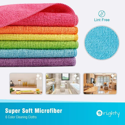 Mikrofaser-Reinigungstücher 60er Set Saugfähig Fusselfrei 30,5x30,5 cm