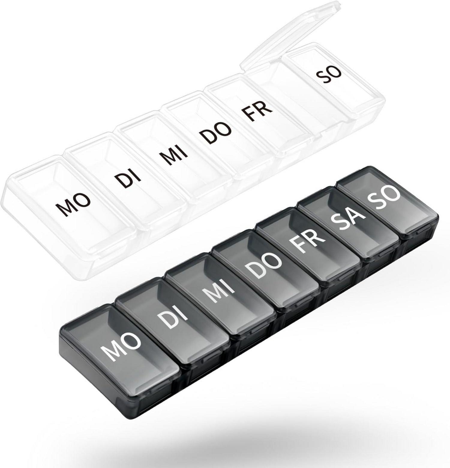 Tablettenbox 7 Tage Pillendose Organizer Medikamente aufbewahren