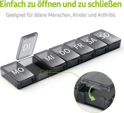 Pillendose 7 Tage Tablettenbox Organizer BPA freies Material