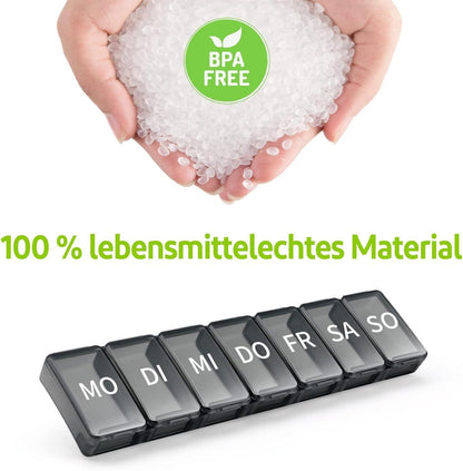 Tablettenbox 7 Tage Pillendose Tabletten Organizer für Medikamente