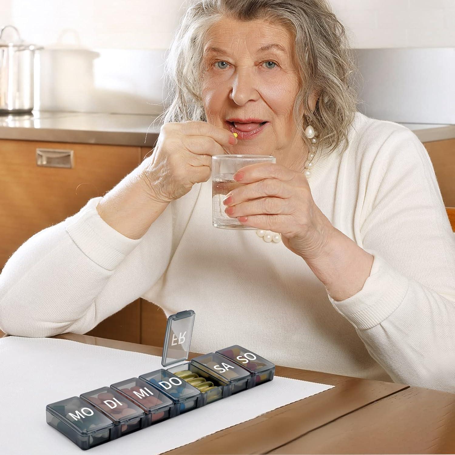 Tablettenbox 7 Tage Pillendose Wochenbox Medikamenten Organizer