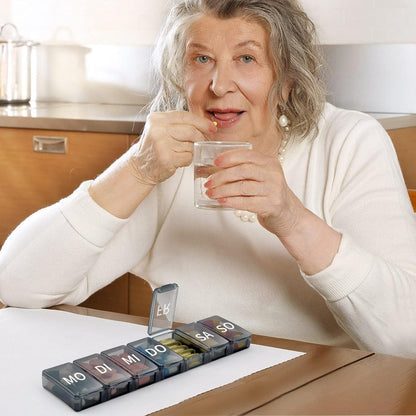 Tablettenbox 7 Tage Pillendose Wochenbox Medikamenten Organizer