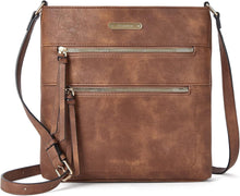 Umhängetasche Damen Mittelgroß Leder Crossbody Reißverschlusstaschen