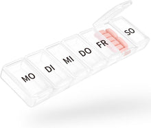 Pillendose 7 Tage Tablettenbox Organizer wochenbox klarer Druck