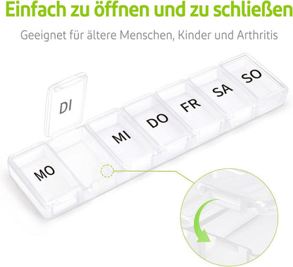 Opret Tablettenbox 7 Tage - Pillendose für Medikamente