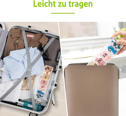 Pillendose Organizer Tablettenbox 7 Tage Aufbewahrung Wochenbox