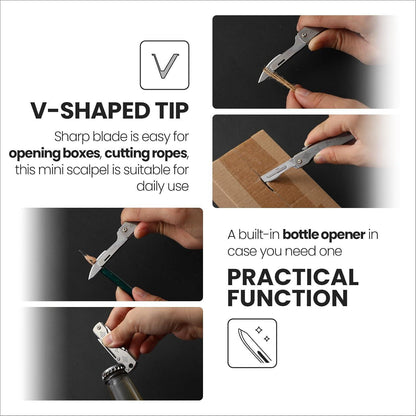 Mini Klappmesser Skalpell Messer 10 Austausch Klingen