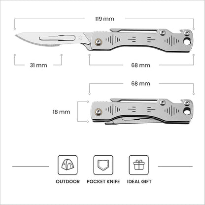 Mini Klappmesser Skalpell Messer 10 Austausch Klingen