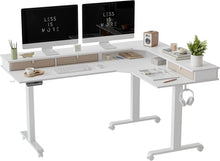 Elektrischer Höhenverstellbarer Schreibtisch L-Form 160x120 cm