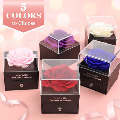 Ewige Rose für Mama Mom Halskette konservierte Blume Geschenk