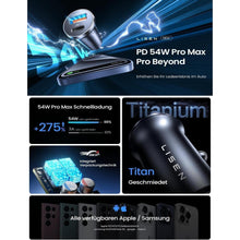 LISEN 2-Pack Zigarettenanzünder USB C Metall KFZ Ladegerät