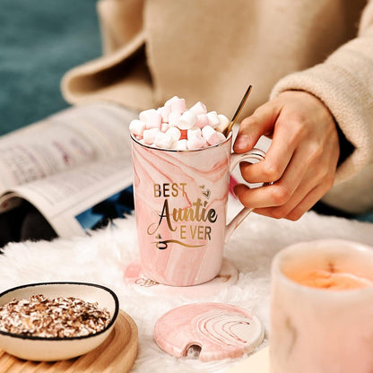 Beste Tante Kaffeebecher Set Geburtstag Weihnachten Geschenke 420ML Tante von