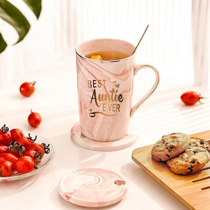 Beste Tante Kaffeebecher Set Geburtstag Weihnachten Geschenke 420ML Tante von