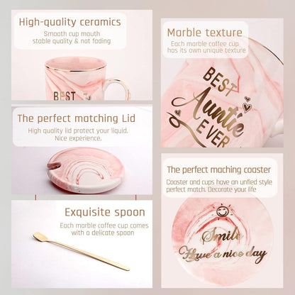 Tante Geschenk Set Kaffeebecher Geburtstag Muttertag Weihnachten 420ML