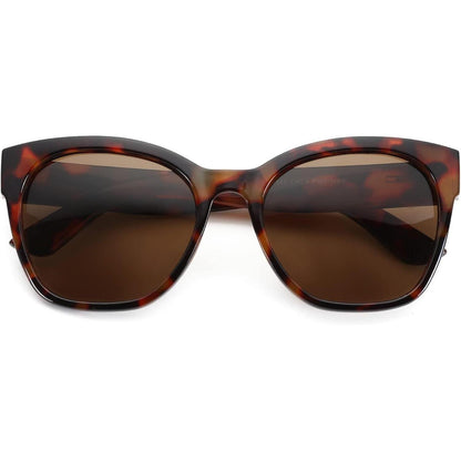 Vintage Cat Eye Sonnenbrille Damen - Polarisiert, UV400, Braun Rahmen