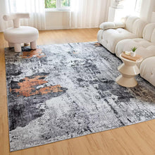 Waschbarer Teppich Abstrakt Modern 80x150CM Schwarz Pet-friendly