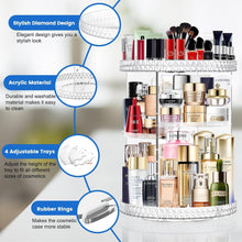 Mokani 360° Drehbarer Make Up Organizer 6 Ebenen Transparent