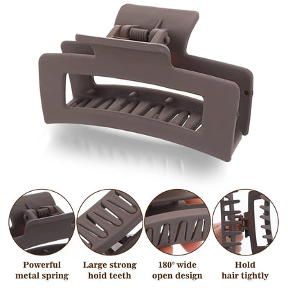 Mittelgroße Quadratische Klauenclips Matt Rutschfest 2er Set