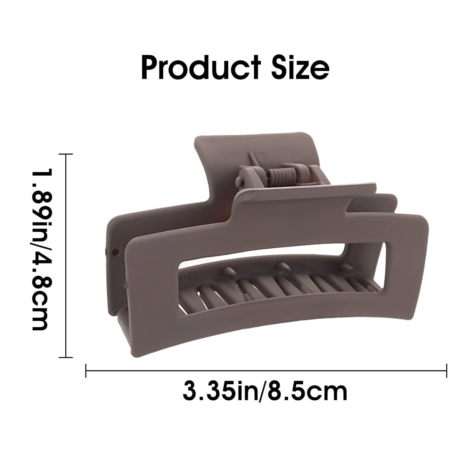 WLLHYF Quadratische Klauenclips 8.5 Cm Haarklammern Matt Rutschfest Stark Haarstyling Zubehör