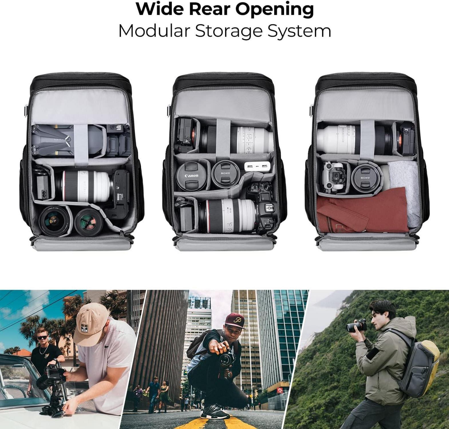 Fotorucksack mit 16-Zoll-Laptopfach für Canon Nikon Sony DJI Mavic