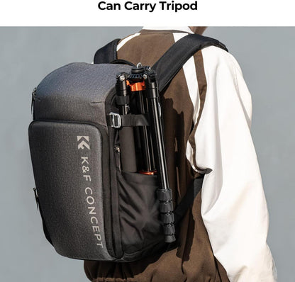 Kamerarucksack 25L mit Laptopfach, für Canon/Nikon/Sony/DJI Mavic Drone, grau