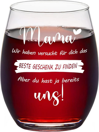 Muttertagsgeschenk Weinglas mit Gravur für Mama 450ml