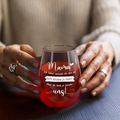 Muttertagsgeschenk Weinglas mit Gravur für Mama 450ml