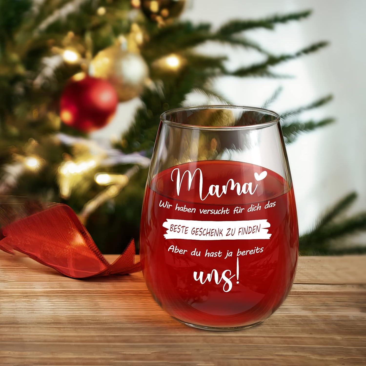 Weinglas 450ml Mama Geschenk Muttertag Geburtstag Weihnachten