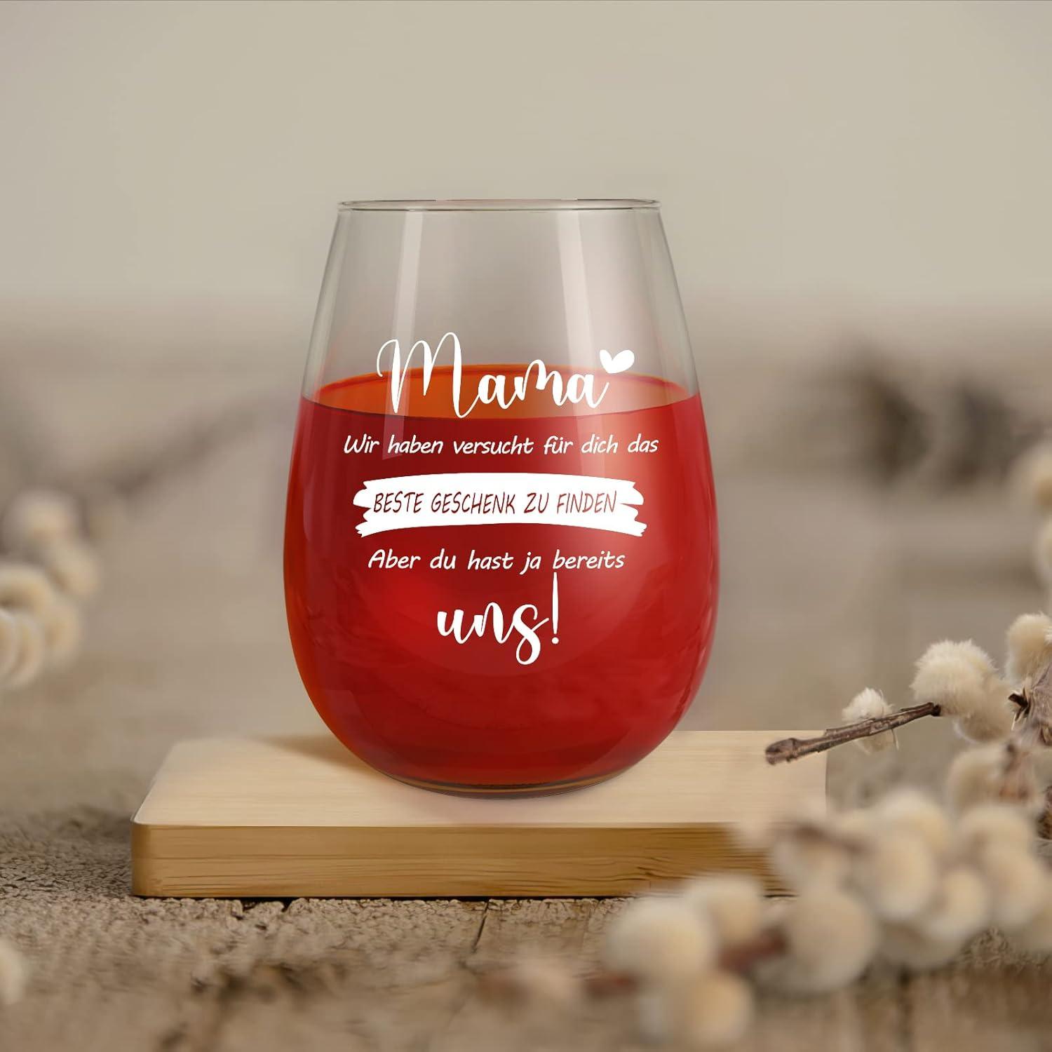 Weinglas für Mama Geburtstagsgeschenke zum Muttertag 450ml