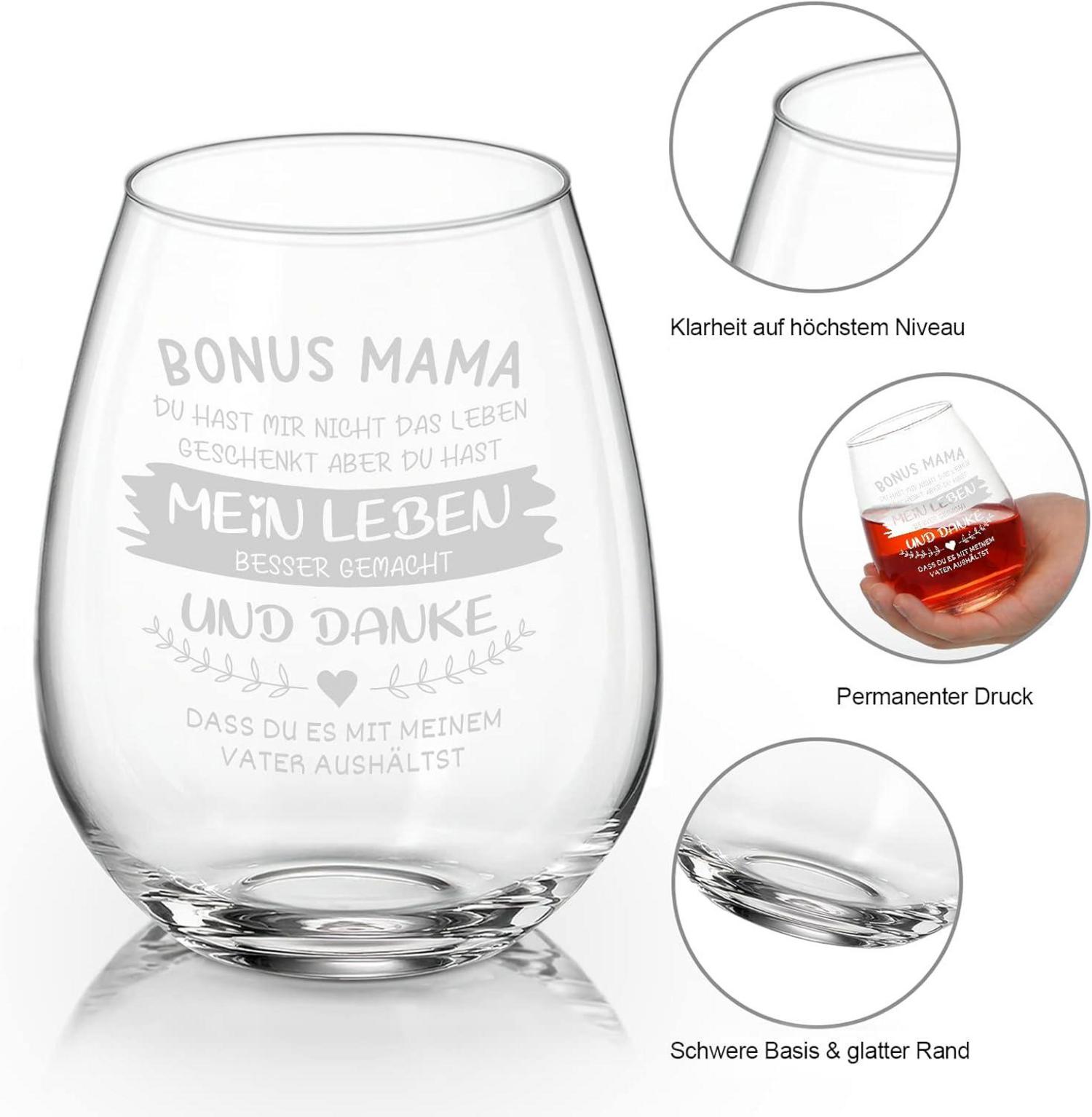 Muttertagsgeschenke Weinglas Mama Geburtstagsgeschenk 15oz 450ml