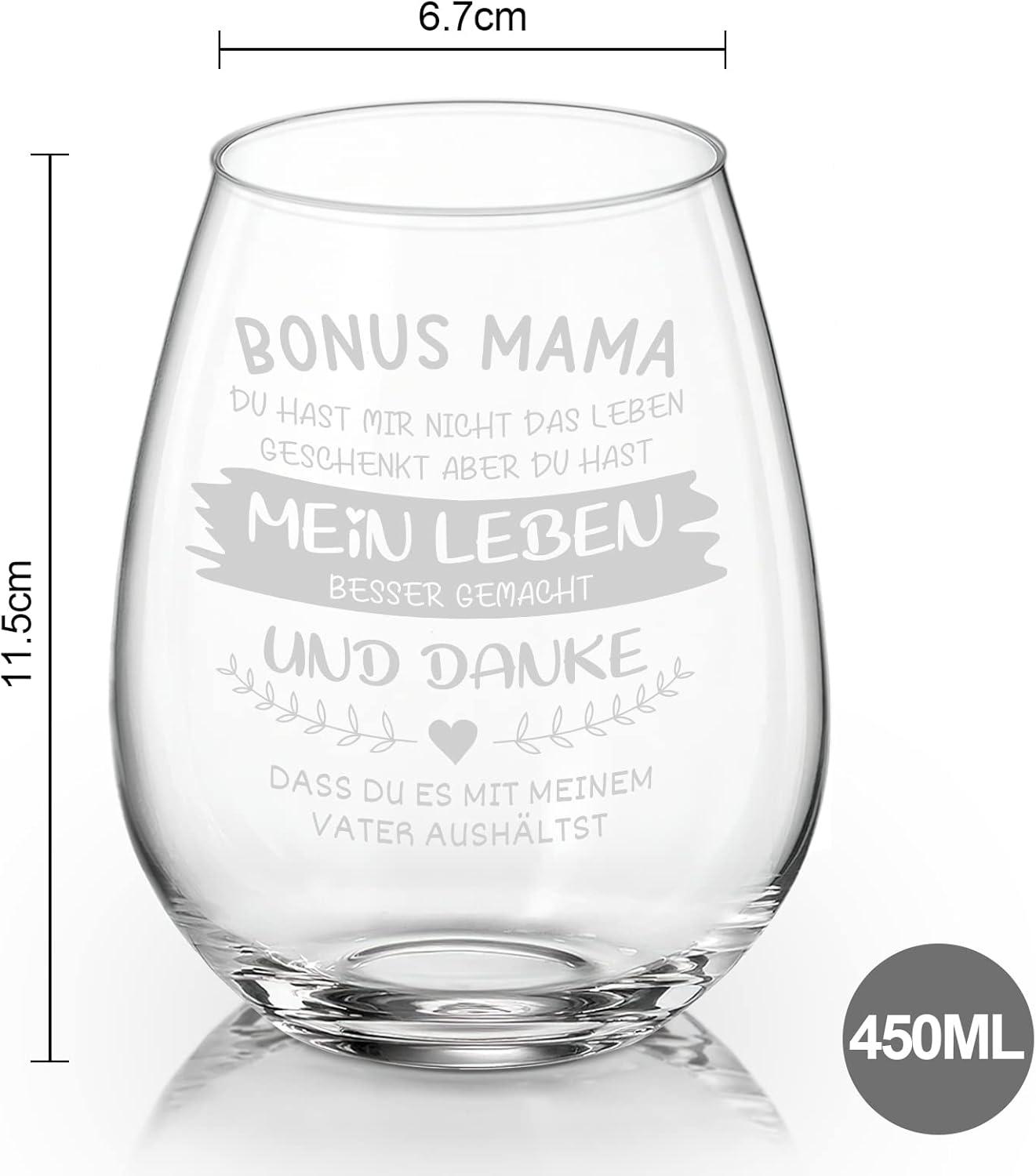 15-Unzen-Geburtstagsweinglas für Mama - Weinglas Geschenk zum Muttertag, Geburtstag, Weihnachten
