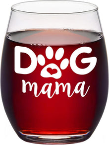 Hundemama Weinglas 15-Unzen Geburtstagsgeschenk Rotwein Glassware