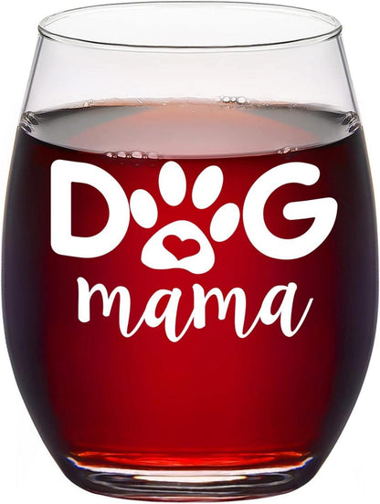 Hundemama Weinglas 15-Unzen Geburtstagsgeschenk Rotwein Glassware