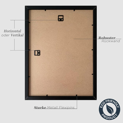 Schwarze Bilderrahmen 30x40cm Holz Fotorahmen 12x16 Zoll 3er