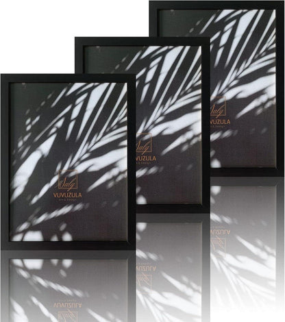 Bilderrahmen Schwarz Holz Fotorahmen 30x40cm 3er Set