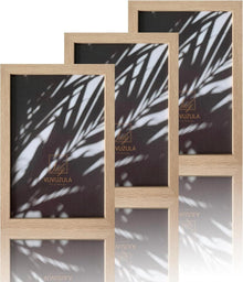 Fotorahmen Natur Holz 3er Set 20x30cm Bilderrahmen Acrylglas MDF