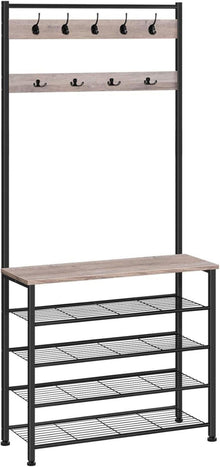Garderobenständer mit Schuhregal und Kleiderständer, Industrie Design