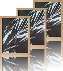 Bilderrahmen 30x40cm Holz Fotorahmen 12x16 Zoll Natur 3er Set