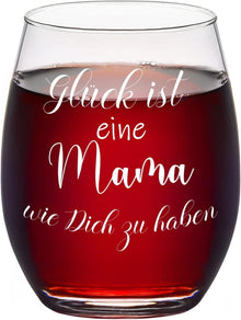 Weinglas mit Gravur für Mama zum Muttertag 15-Unzen-Glas