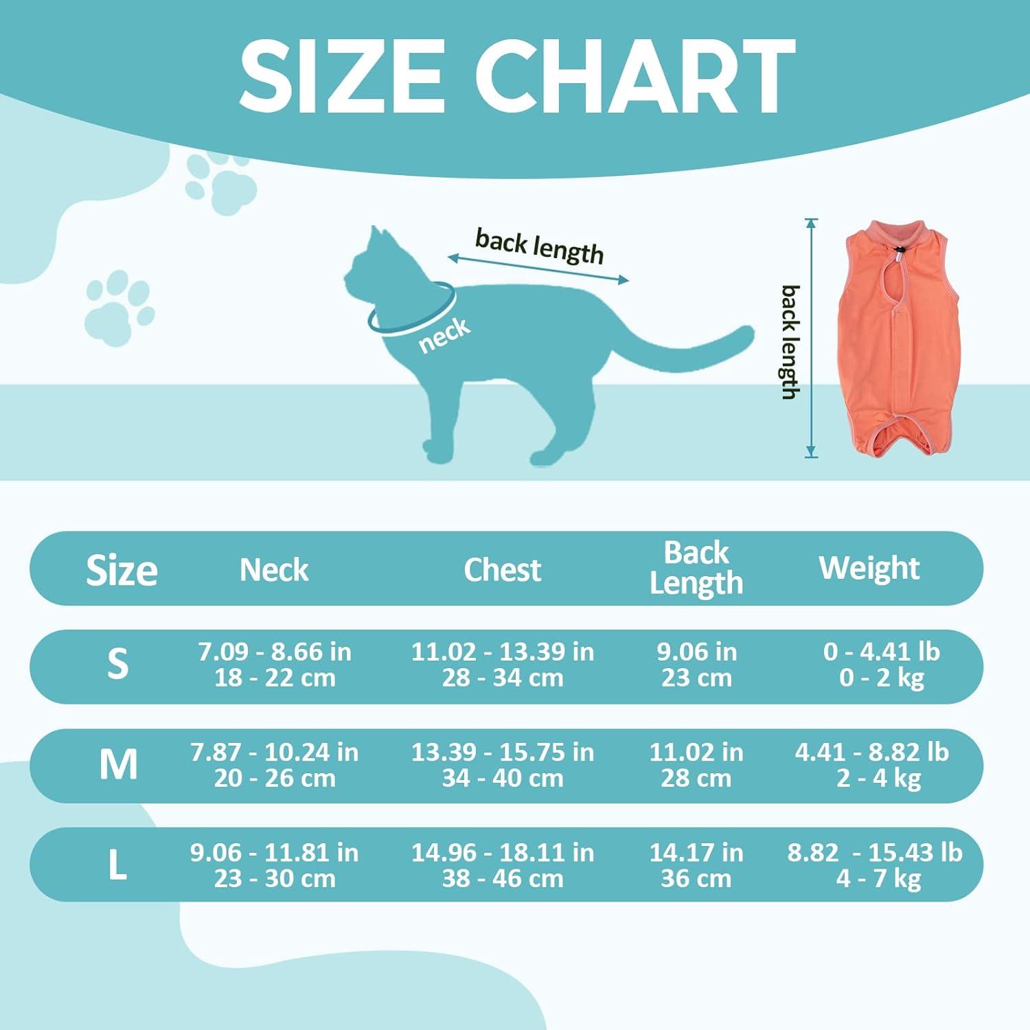Katzenbody Erholungsanzug Modal Recovery Kastration Spay Suit M