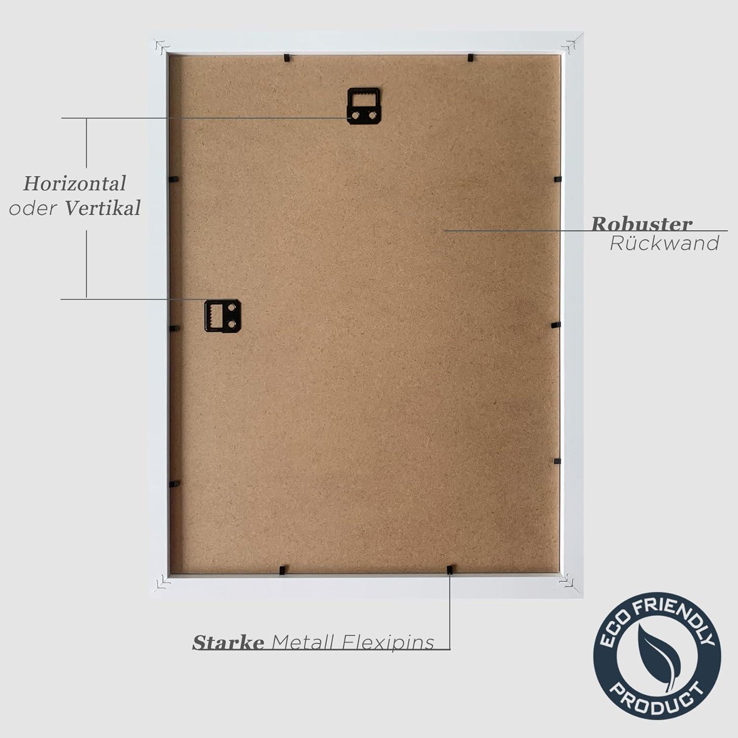 Bilderrahmen Set Weiß Holz Fotorahmen 30x40cm 3er Set