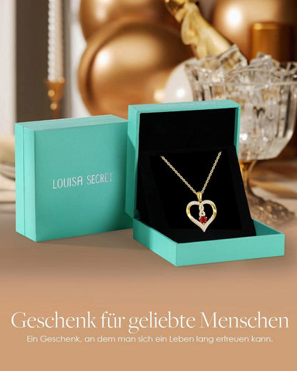 Kette Damen Silber 925 Infinity Halskette Zirkonia Herzanhänger 45cm